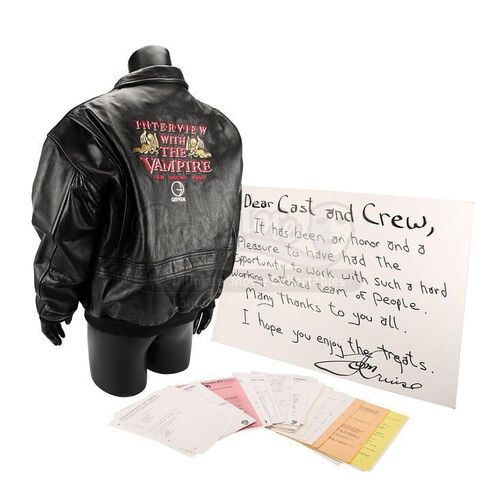INTERVIEW WITH THE VAMPIRE: THE VAMPIRE CHRONICLES (1994) - Crew Jacket, Production Paperwork and Tom Cruise Autographed Placard