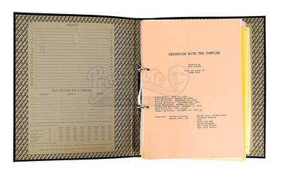 INTERVIEW WITH THE VAMPIRE: THE VAMPIRE CHRONICLES (1994) - Production-Used Script