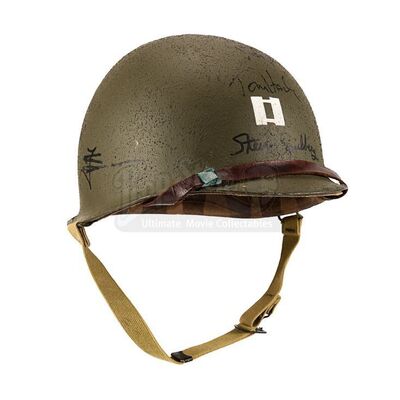 SAVING PRIVATE RYAN (1998) - Captain Miller's (Tom Hanks) Cast Autographed Helmet