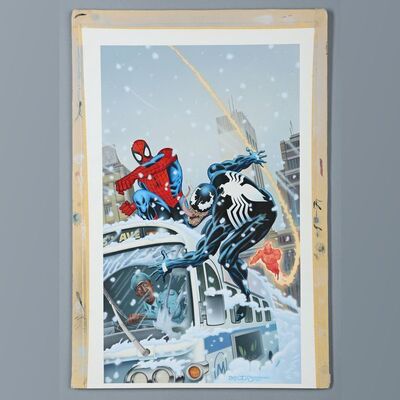 SPIDER-MAN SUPER THRILLER: MIDNIGHT JUSTICE (1996) - Mike Zeck and Phil Zimelman Hand-Painted Cover Artwork