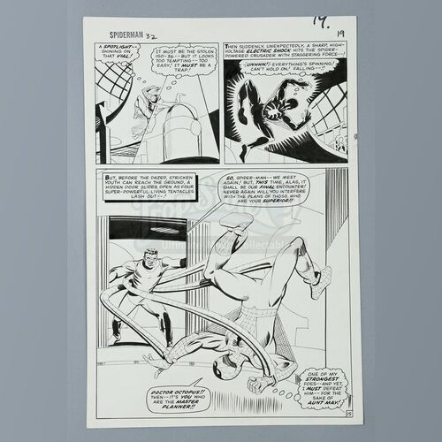 THE AMAZING SPIDER-MAN #32 (1966) - Steve Ditko Hand-Drawn Page 15 2/3 Splash Artwork