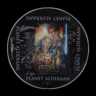 STAR WARS: ATTACK OF THE CLONES (2002) - Cast-and-Crew Autographed Alderaan Star Map