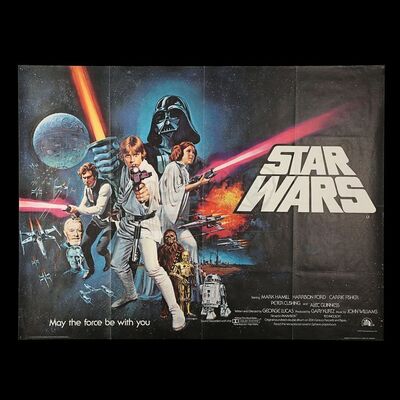 STAR WARS: A NEW HOPE (1977) - UK Pre-Oscar&Acirc;&reg; Quad Poster