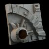 STAR WARS: A NEW HOPE (1977) - 6" x 6" Medium Altitude Death Star Surface Square