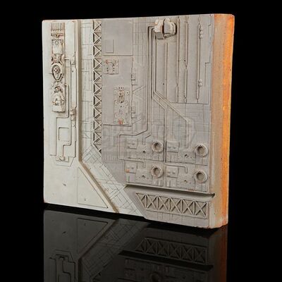 STAR WARS: A NEW HOPE (1977) - 12" x 12" Low-Altitude Death Star Surface Section