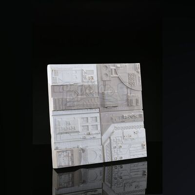 STAR WARS: A NEW HOPE (1977) - 24" x 24" Low Altitude Death Star Surface Piece