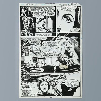 STAR WARS ANNUAL #1 (1979) - Mike Vosburg and Steve Leialoha Hand-Drawn Page 35 Artwork