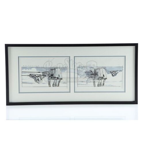 STAR WARS: THE EMPIRE STRIKES BACK (1980) - Dave Carson Hand-Drawn Imperial Walker Storyboards