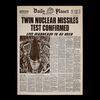 SUPERMAN (1978) - Daily Planet "Twin Nuclear Missiles Test Confirmed" Newspaper Front Page
