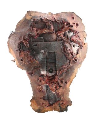 TERMINATOR 2: JUDGEMENT DAY (1991) - The Terminator's (Arnold Schwarzenegger) Battle-Damaged Chest Appliance