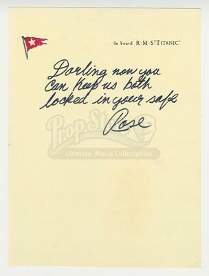TITANIC (1997) - Rose's (Kate Winslet) Farewell Note