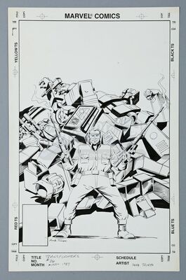 TRANSFORMERS #26 (1987) - Herb Trimpe Hand-Drawn Cover Artwork