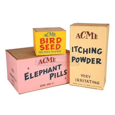 WHO FRAMED ROGER RABBIT (1988) - Acme Bird Seed, Itching Powder and Elephant Pills
