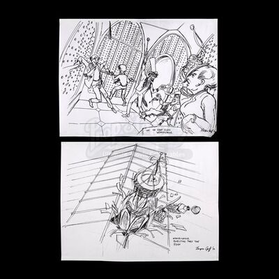 WILLY WONKA AND THE CHOCOLATE FACTORY (1971) - "Wonkavator" Glass Elevator Production Design Copies