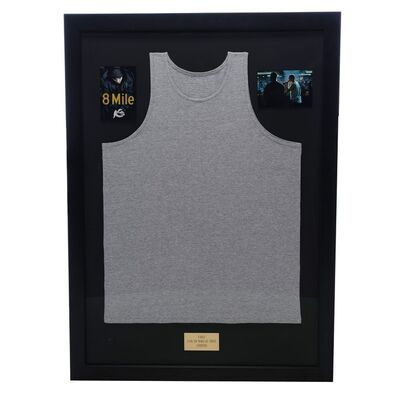 Lot # 9: 8 MILE (2002) - Jimmy B-Rabbit Smith's (Eminem) Shirt Display