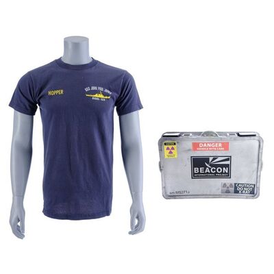 Lot # 78: BATTLESHIP (2012) - Lieutenant Alex Hopper's (Taylor Kitsch) T- Shirt and Case