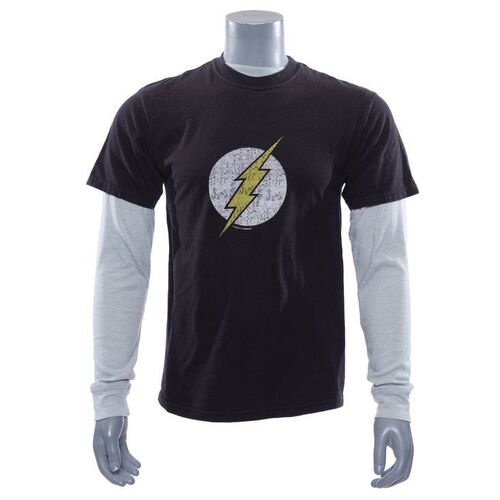 Lot # 107: BIG BANG THEORY (T.V. SERIES, 2007 - 2019), THE - Sheldon Cooper's (Jim Parsons) Flash T-shirt with Long Sleeve Undershirt