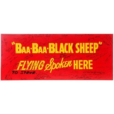 Lot # 109: BLACK SHEEP SQUADRON (T.V. SERIES 1976 - 1978) - Cast and Crew-Autographed Production Sign