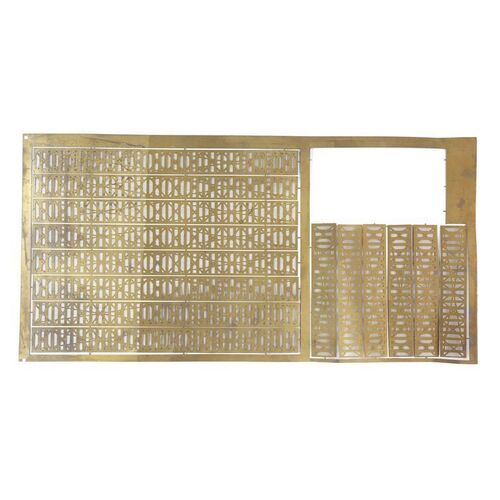 Lot # 115: BLADE RUNNER (1982) - Production-Made Tyrell Pyramid Etched Brass Sheet