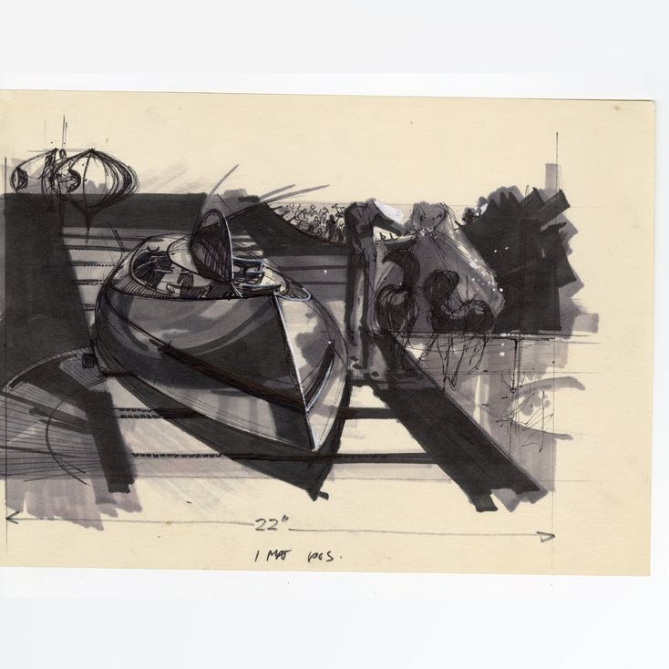 Lot # 117: INNOVATIONS (1961) - Hand-Drawn Syd Mead Concept Artwork