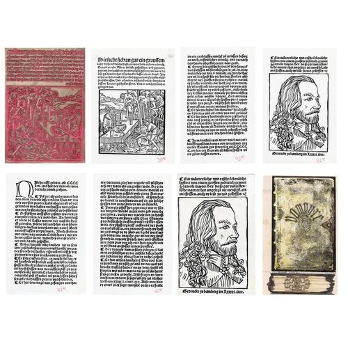 Lot # 122: BRAM STOKER'S DRACULA (1992) - Pair of Hand-Illustrated Vampyre Book Concept Drawing Prints with Five Additional Prints and Printer Plate