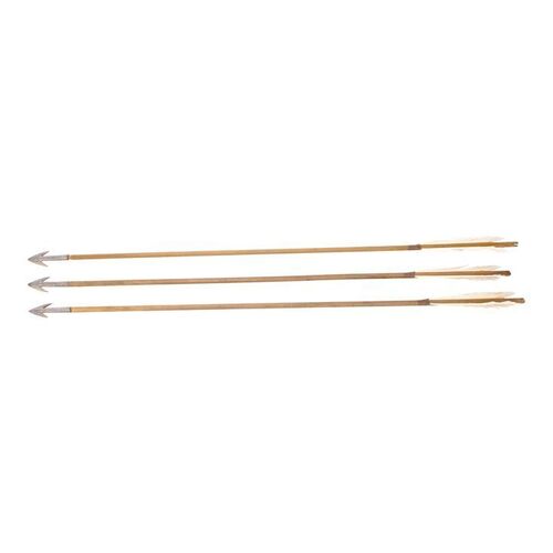 Lot # 135: BRAVEHEART (1995) - Set of Three Longbow Arrows with Metal Arrowheads