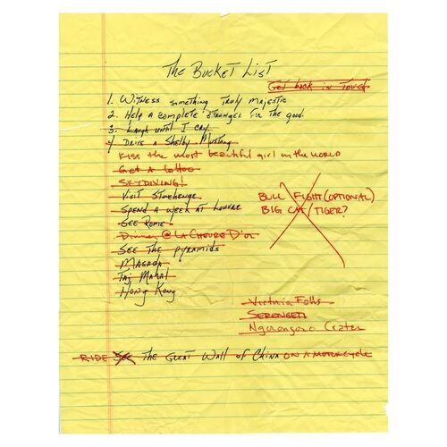 Lot # 146: BUCKET LIST, THE (2007) - Bucket List