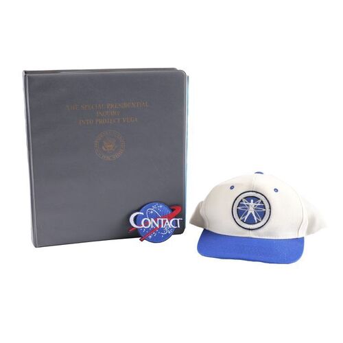 Lot # 190: CONTACT (1997) - Dr. Ellie Arroway's (Jodie Foster) Dossier with IMC Hat and Crew Patch