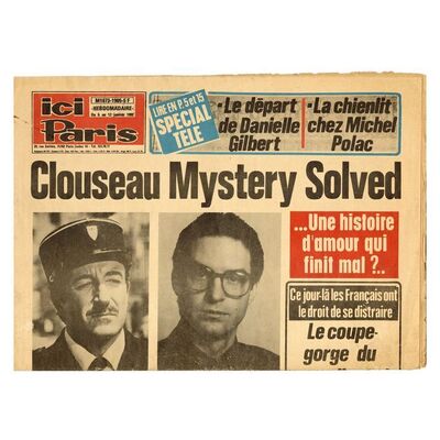 Lot # 196: CURSE OF THE PINK PANTHER (1983) - "Clouseau Mystery Solved" Ici Paris Magazine Cover