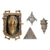 Lot # 202: DARK CRYSTAL, THE (1982) - Set of Four Production-Made Skeksis Jewelry and Costume Components