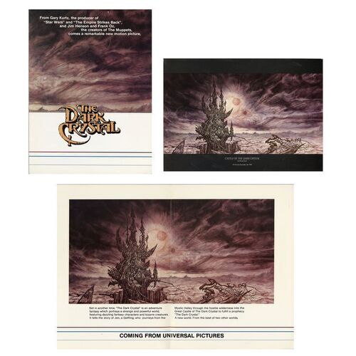 Lot # 205: DARK CRYSTAL, THE (1982) - Promotional "Castle of the Dark Crystal" Lithograph and Brochure