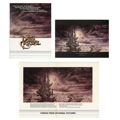 Lot # 205: DARK CRYSTAL, THE (1982) - Promotional "Castle of the Dark Crystal" Lithograph and Brochure