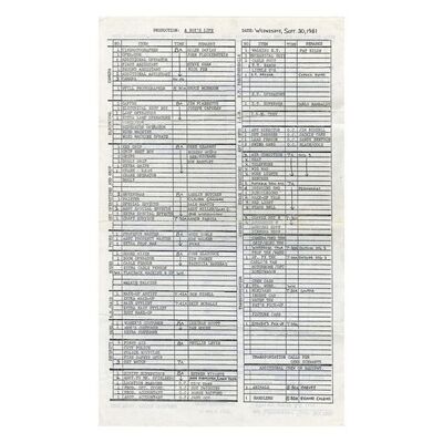 Lot # 254: E.T. THE EXTRA-TERRESTRIAL (1982) - "A Boy's Life" Call Sheet