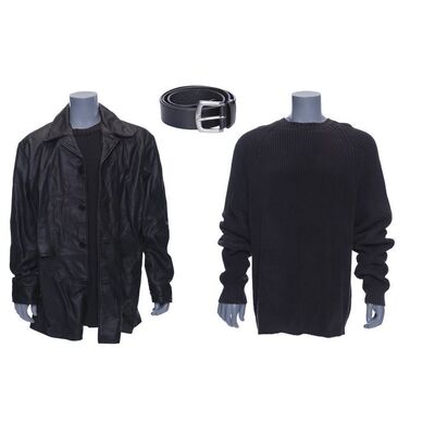 Lot # 260: END OF DAYS (1999) - Jericho Cane's (Arnold Schwarzenegger) Leather Jacket Costume Components