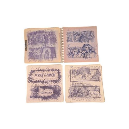 Lot # 276: FLASH GORDON (1980) - Production-Used Storyboard Copies