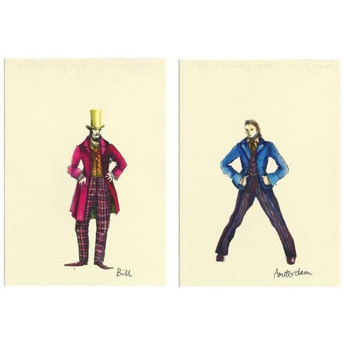 Lot # 298: GANGS OF NEW YORK (2002) - Hand-Painted Sandy Powell Costume Designs for William "Bill the Butcher" Cutting and Amsterdam Vallon