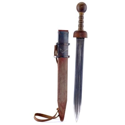 Lot # 317: GLADIATOR (2000) - Roman Infantry Metal Sword and Sheath