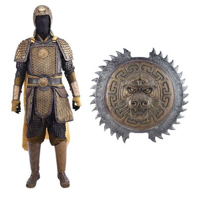 Lot # 331: GREAT WALL, THE (2016) - Gold Tiger Corps Soldier Armor with Shield