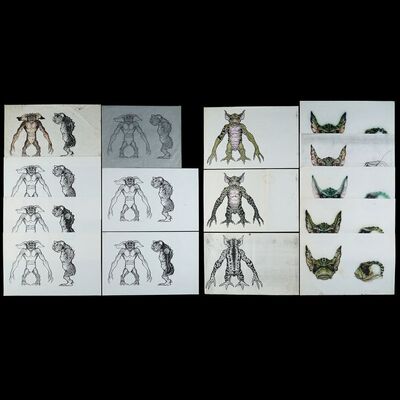 Lot # 335: GREMLINS 2: THE NEW BATCH (1990) - Set of 15 Hand-Illustrated "George" and "Lenny" Color Tests