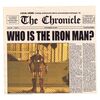 Lot # 399: IRON MAN (2008) - Production-Made "Who is the Iron Man?" Chronicle Newspaper Cover