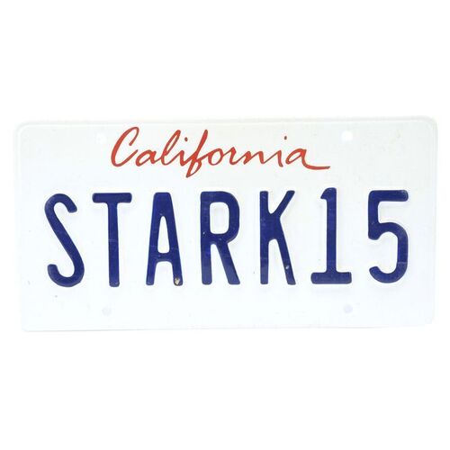 Lot # 401: IRON MAN 2 (2010) - Tony Stark's (Robert Downey, Jr.) "STARK15" License Plate