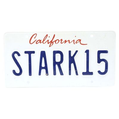 Lot # 401: IRON MAN 2 (2010) - Tony Stark's (Robert Downey, Jr.) "STARK15" License Plate