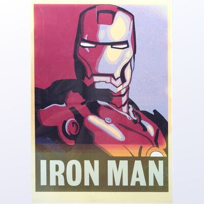 Lot # 402: IRON MAN 2 (2010) - Production-Made Tony Stark's (Robert Downey, Jr.) Iron Man Poster
