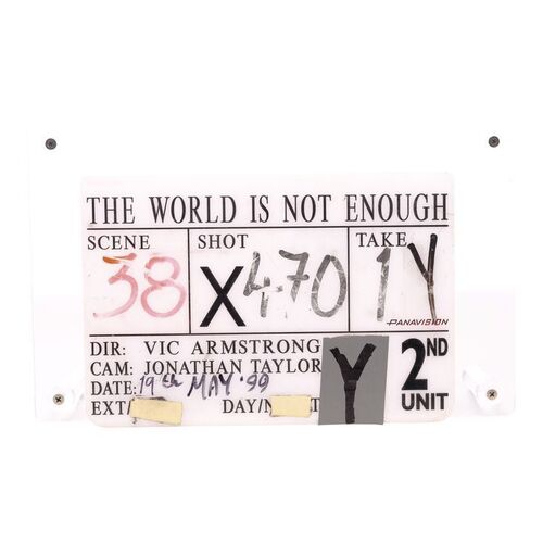 Lot # 417: WORLD IS NOT ENOUGH, THE (1999) - Second Unit Slate