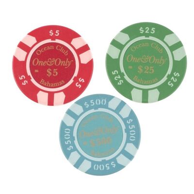 Lot # 426: JAMES BOND: CASINO ROYALE (2006) - Set of Three Ocean Club Chips