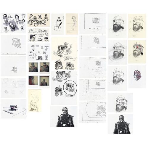 Lot # 436: JASON OF STAR COMMAND (T.V. SERIES, 1978 - 1979) - Collection of Wiki and Dragos (Sid Haig) Concept Sketches