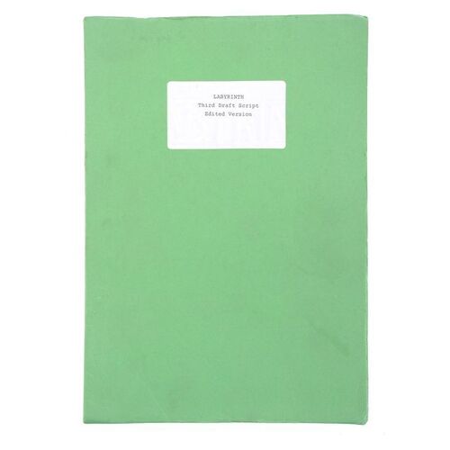 Lot # 460: LABYRINTH (1986) - Michael McCormick's Bound Annotated Third Draft Script