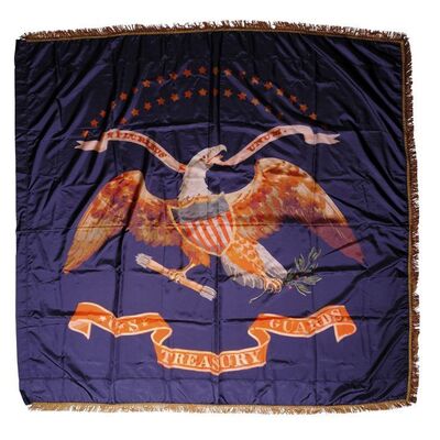 Lot # 477: LINCOLN (2012) - Ford's Theatre U.S. Treasury Guards Flag