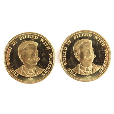 Lot # 569: OZ THE GREAT AND POWERFUL (2013) - Pair of Emerald City Gold Coins