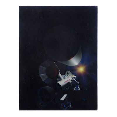 Lot # 632: RENDEZVOUS WITH RAMA (1973) - Hand-Painted Paul Swendsen Book Cover Illustration